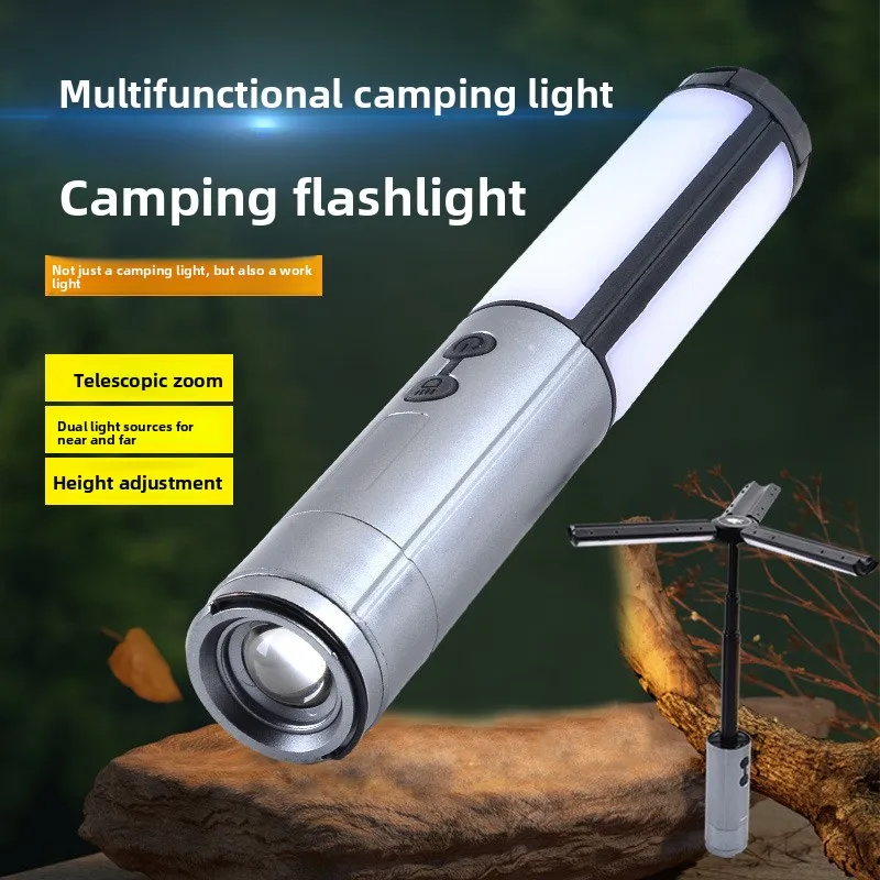 

Многофункциональный фонарик высокой яркости, перезаряжаемый портативный фонарь для кемпинга, сверхяркий заполняющий свет, телескопическая лампа