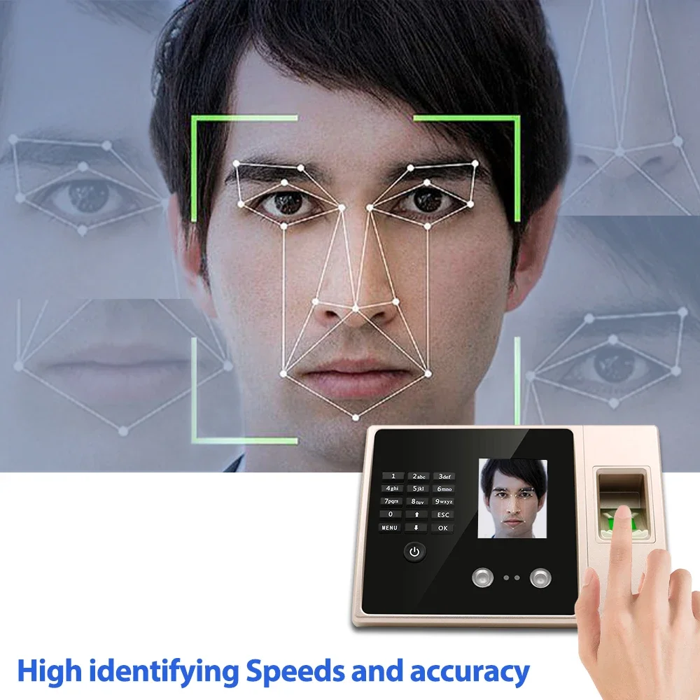 Time Clocks for Small Business,Clock in and Out Machine for Employees Work Attendance Machine with Face Recognition Fingerprint