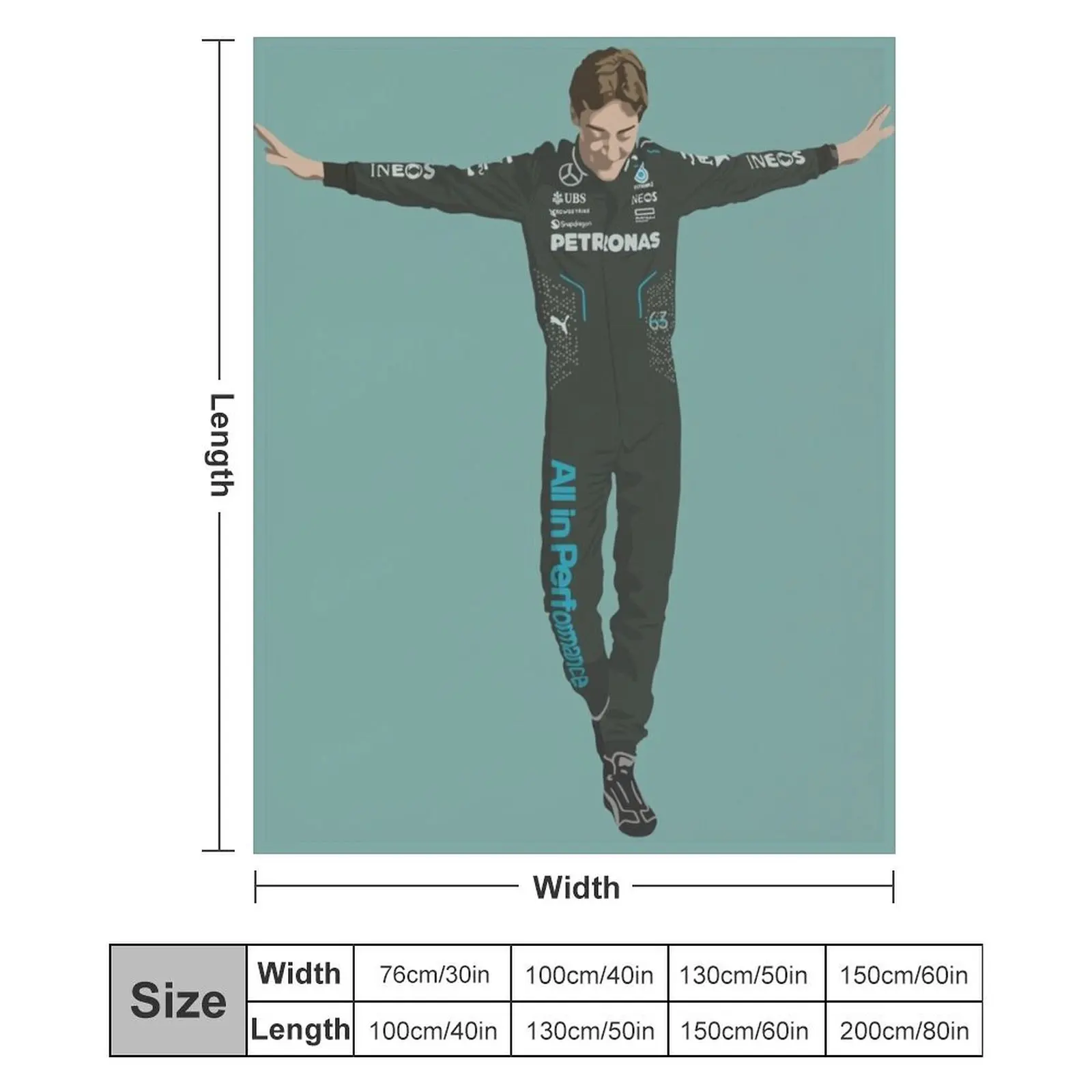 George Russell Throw Blanket sofa bed For Decorative Sofa cosplay anime Blankets