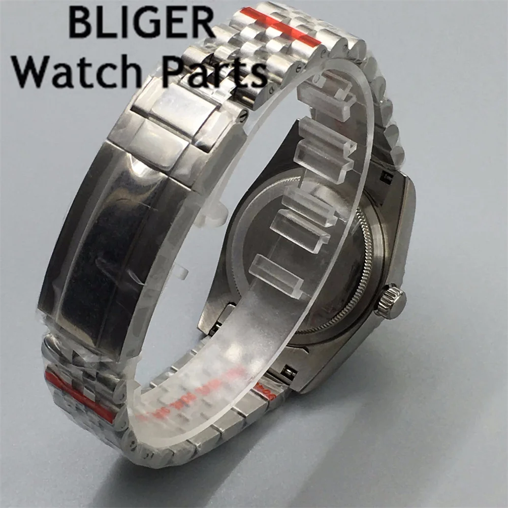 BLIGER 36 мм/39 мм NH38 автоматические механические мужские часы с полым жемчужным циферблатом зеленый светящийся браслет из нержавеющей стали водонепроницаемый
