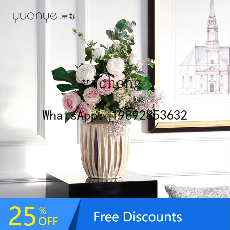 

X1 Luxury Artificial Flowers Natural Style Living Room Indoor Dining Table Entrance Coffee Table Decorative Flower Arrangement