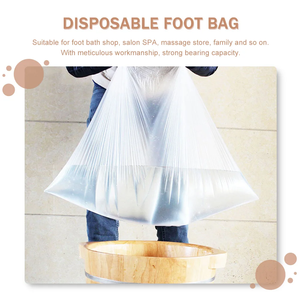 160 Uds. Bolsas desechables para lavabo de pies de PE, impermeables, resistentes a altas temperaturas, bolsas para baño de pies para salón de Spa, cuidado del hogar