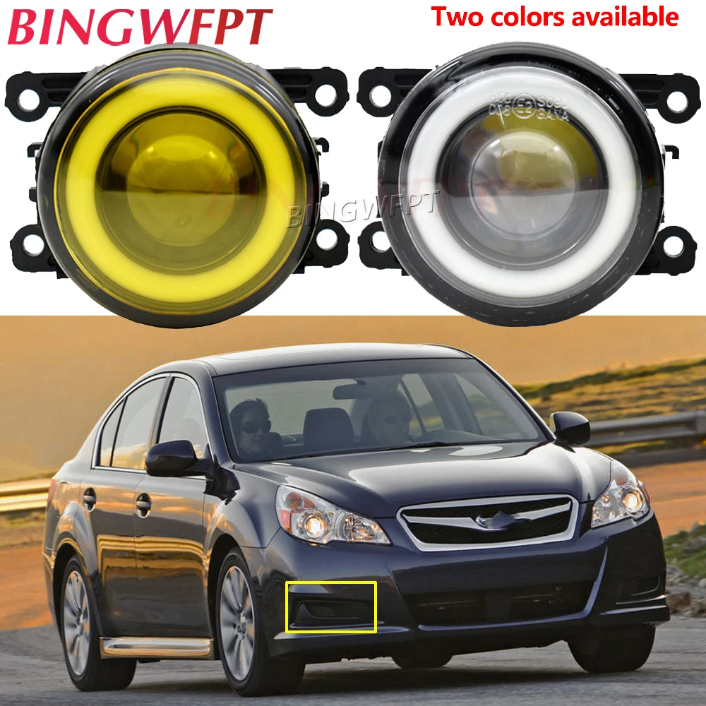 LED Fog Light For Subaru Forester WRX STI Outback BRZ Impreza Justy Levorg XV Legacy Car Front Bumper Angel Eye Fog Lamp DRL 12V