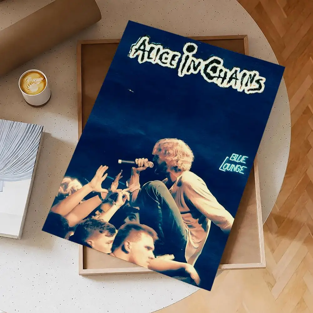 Band Alice In Chains Poster Selbstklebendes Wasserdichtes PP-Poster Kaffeehaus Bar Wandkunst Aufkleber Raumdekoration – Detail 12