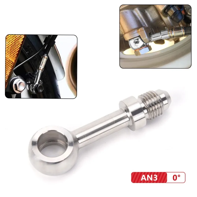 Auto modification accessories Motorcycle stainless steel brake AN3 YouTube connector Hose connector