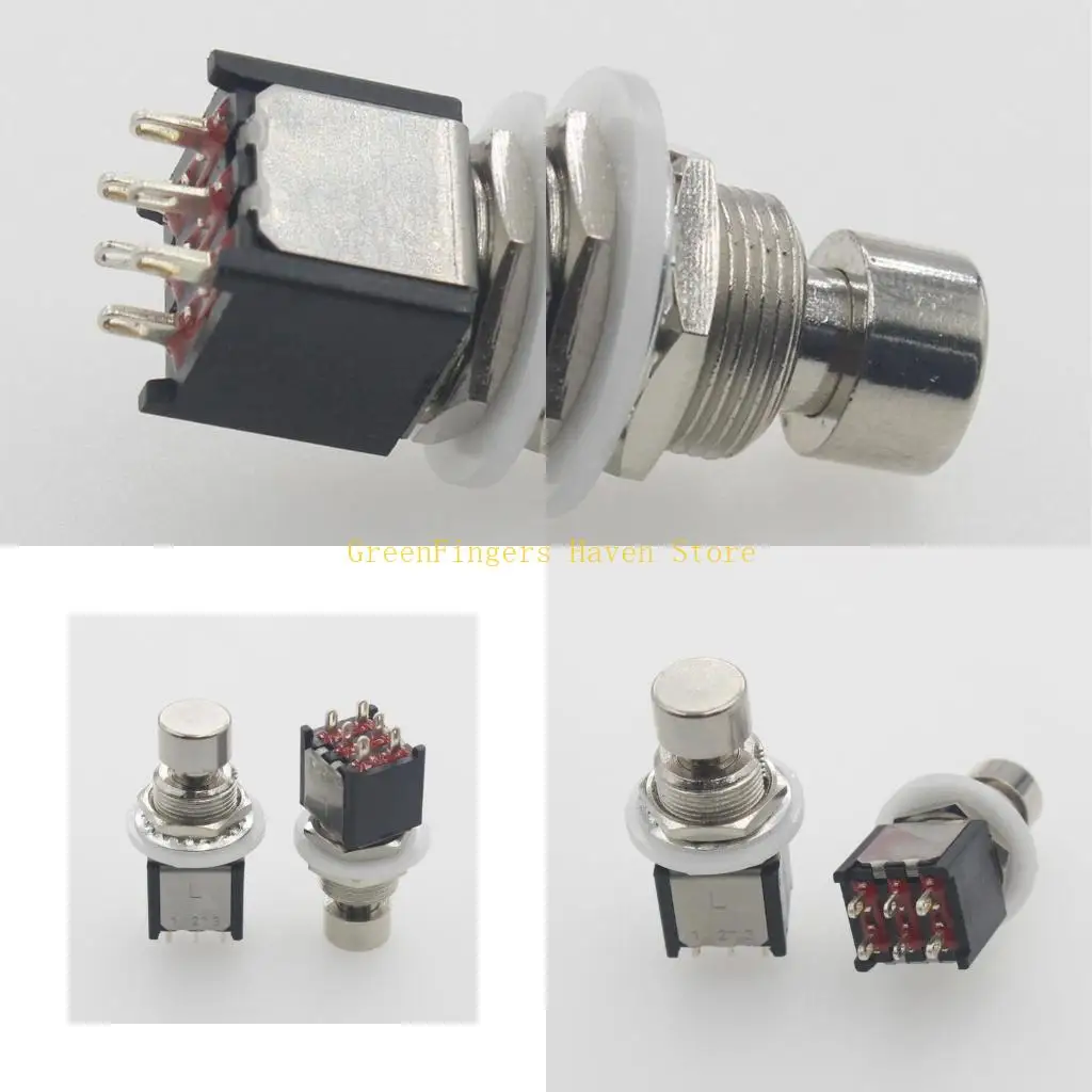 

F68D 6-контактный педаль эффектов для гитары, коробка для педалей, ножные переключатели DPDT с фиксацией, педальные для простой