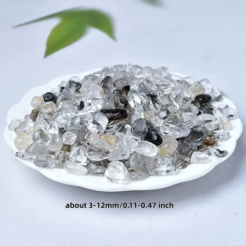 Chip di cristallo di diamante Herkimer da 3-12 mm, diamante Herkimer burattato naturale Chip naturali Cristalli Chip di diamante Herkimer Pietra grezza