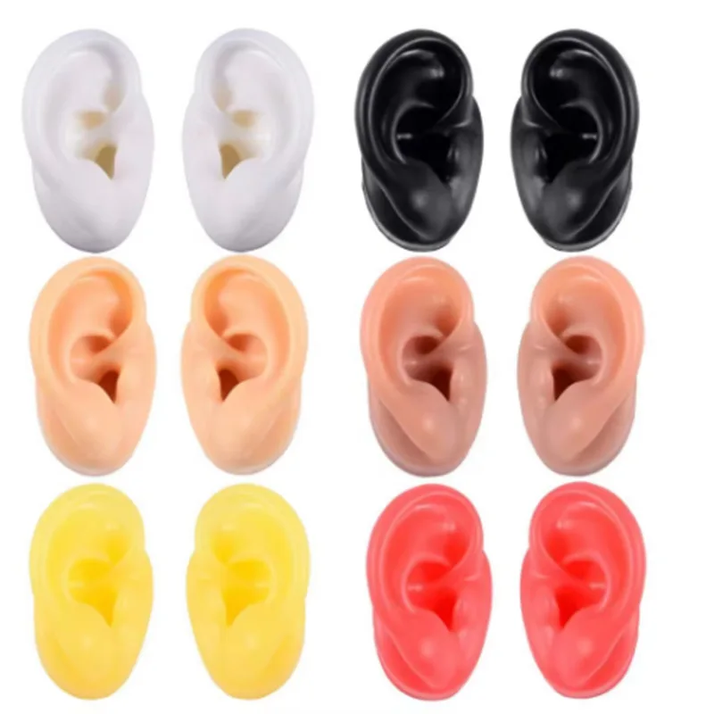 5D Silicone Simulated Artificial Ear Model Ear Stud Piercing Piercing Piercing Teaching Hearing Aid Acupuncture Practice Prop