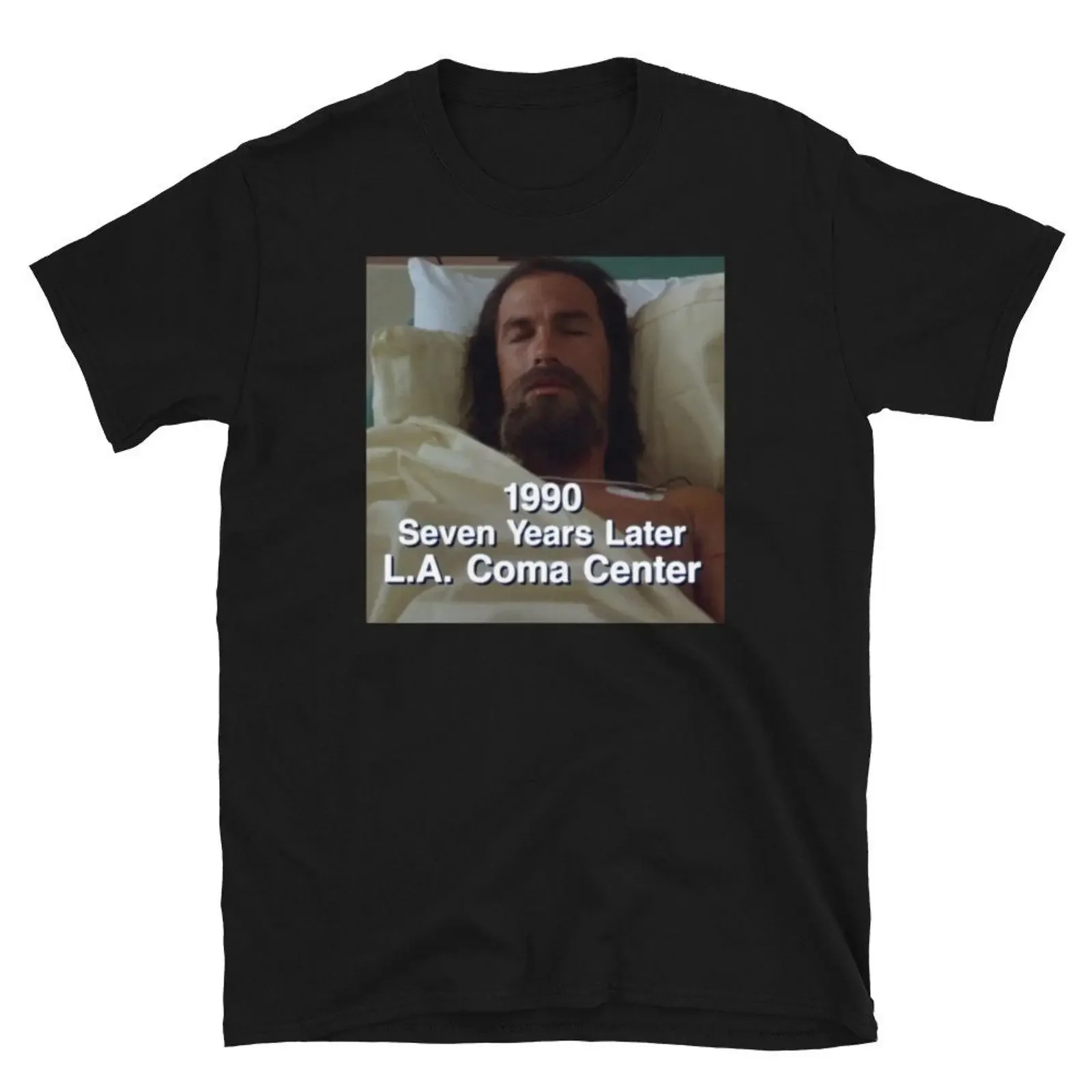 comatose steven seagal from hard to kill t shirt vintage Washed Unisex streetwear Stylish homme graphic Stretched Breathable