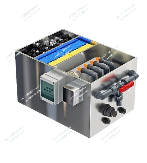 

Stainless steel fish pond filter Rotary drum microfilter Water circulation system Koi pond filtration