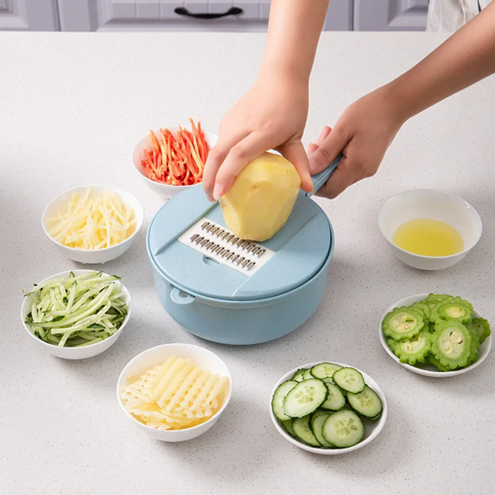 

12 In 1 Multi-Function Vegetable Chopper Carrots Potatoes Manually Cut Shred Slicer Radish Grater Kitchen Tools Vegetable Cutter