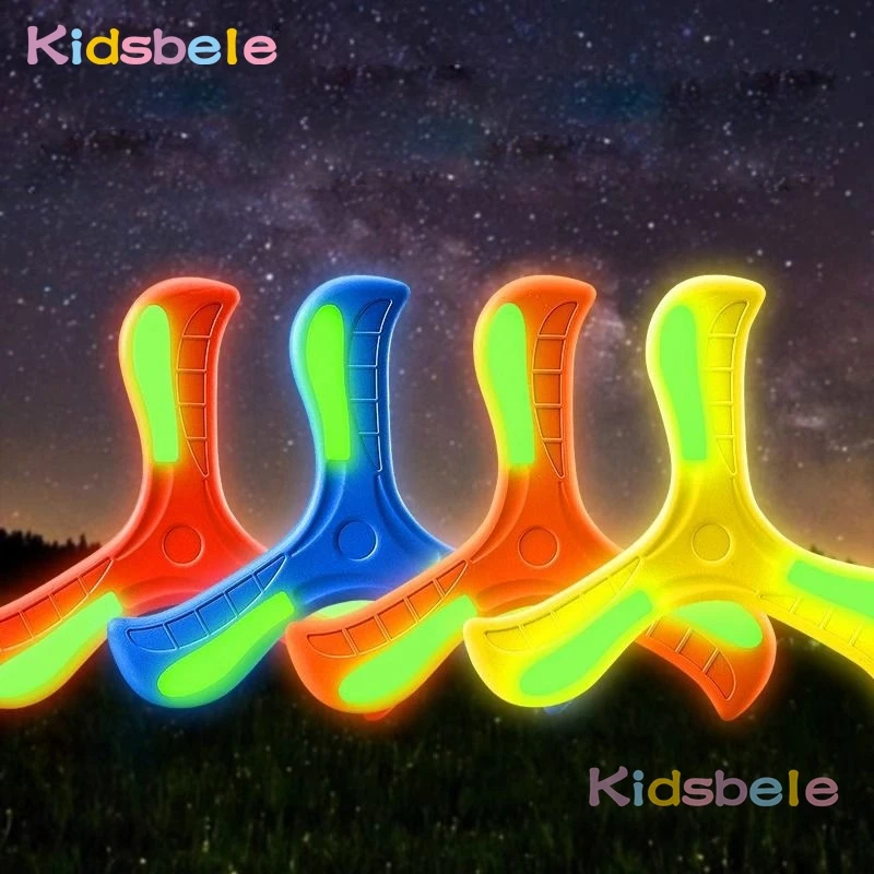 EVA 360 Degrees Returning Spinner Three-leaf Luminous Boomerang Summer Outdoor Sports Game Parent-Child Safe Competitive Toy