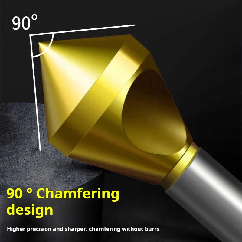 Punta da trapano svasatore in cobalto in acciaio M35 per sbavatura punte da trapano per smussatura con gambo rotondo