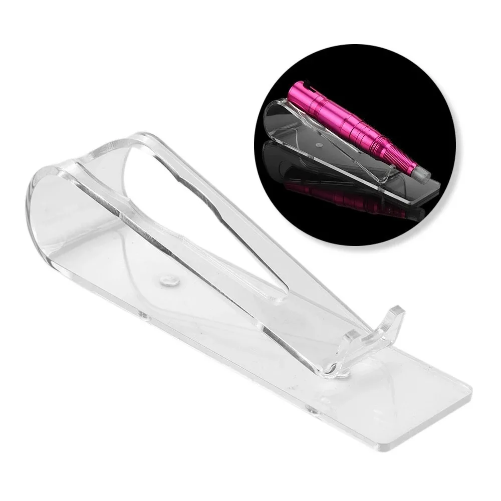 Audersigt Acrylic Tattoo Machine Pen Holder Permanent Tray Support Frame Makeup Accessories Organizer Display Bracket Stand