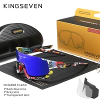 KINGSEVEN gafas de sol de ciclismo hombres mujeres Mtb gafas de bicicleta UV400 gafas de protección de pesca polarizadas gafas fotocromáticas para bicicleta