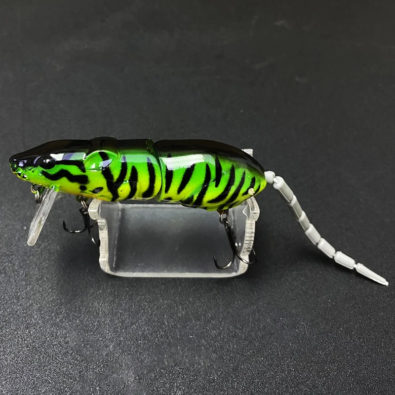 80mm 15g Mouse Minnow Floating Bionic Rat 2 Sections Jointed Artificial Jerkbait Wobblers Surface Hard Bait Pike Bass Supplies