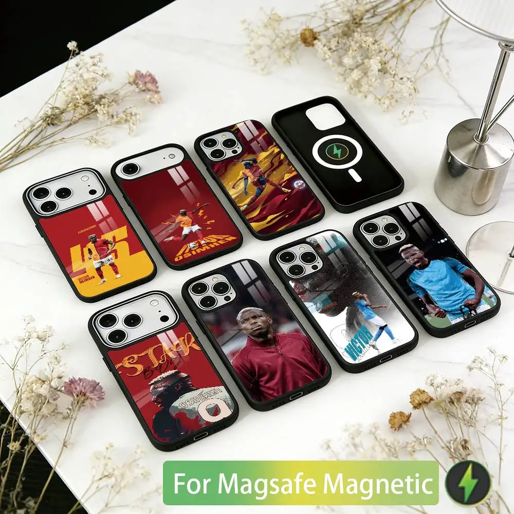 Football V-Victor O-Osimhen Phone Case For iPhone17,16,15,14,13,12,11 Plus,Pro Magnetic For Magsafe Wireless Charging