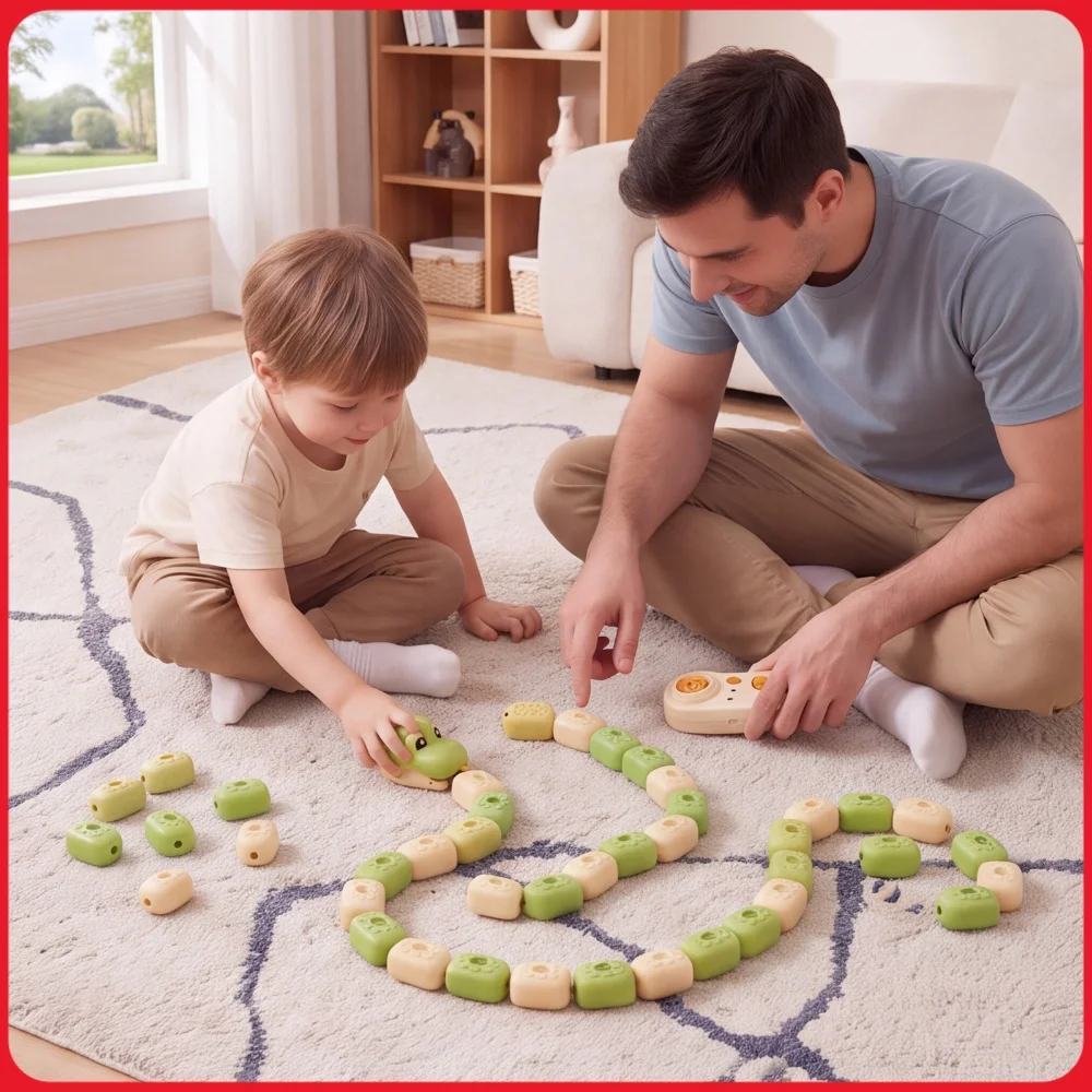 RC Snake Game Magnetic Blocks Toy LED Sound 2 RC Snake Game Magnetic Blocks Toy LED Sound