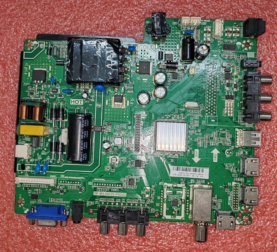 

TP.MS3663S.PB802 Three in one TV motherboard, tested, physical photo, 3 specifications, verified and ordered