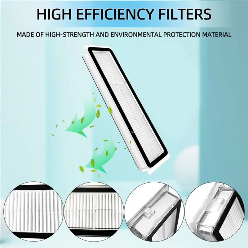 AS63-16 PCS Main Side Brush HEPA Filter Mop Cloth As Shown Accessories Kit For Dreame Bot D9 MAX / L10 Pro Robot Vacuum Cleaner