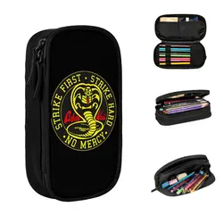 Cobra Kai Cobra Kai No Mercy Classic Pencil Cases Large Storage Pen Bags Pen Box Pencil Pouch For Boys Girls Students Stationery