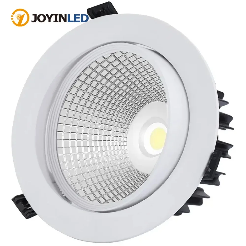 JOYINLED COB LED Downlight Spot-Licht 5W 7W 12W Blendfreie Deckenleuchte Naturweiß 175-265V Schwarz Silber Weiß Ausführung