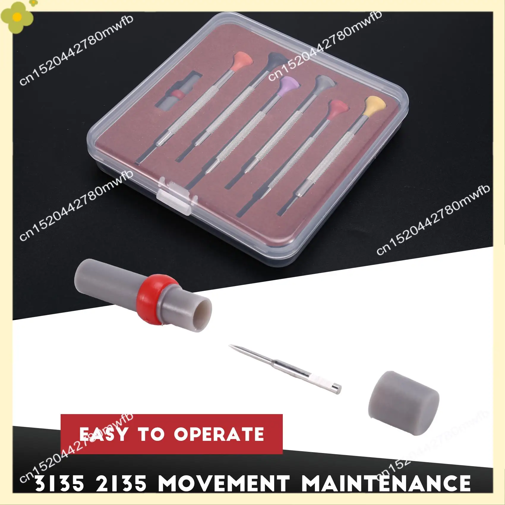 

LDHL 6Pcs T-Shaped Anti Slip Screwdrivers Set For 3135 2135 Movement Watch Repair Precision Screwdriver Watch Repair Tool