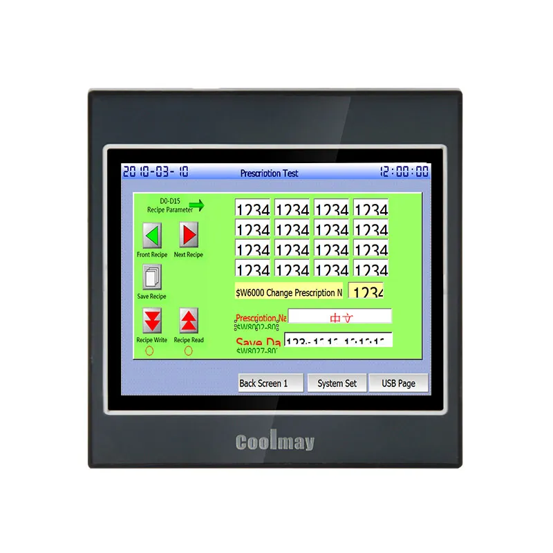 Coolmay TK8037H Economic Mini Color Touch Screen HMI  industrial control monitor modbus rtu protocol
