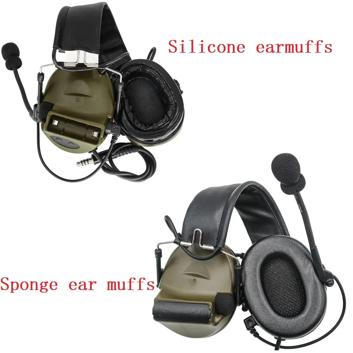 HEARGEAR COMTA I II III Tactical Headset Comta Series Gel Ear Pads for Electronic Noise-Canceling Headphones Replace Earmuffs