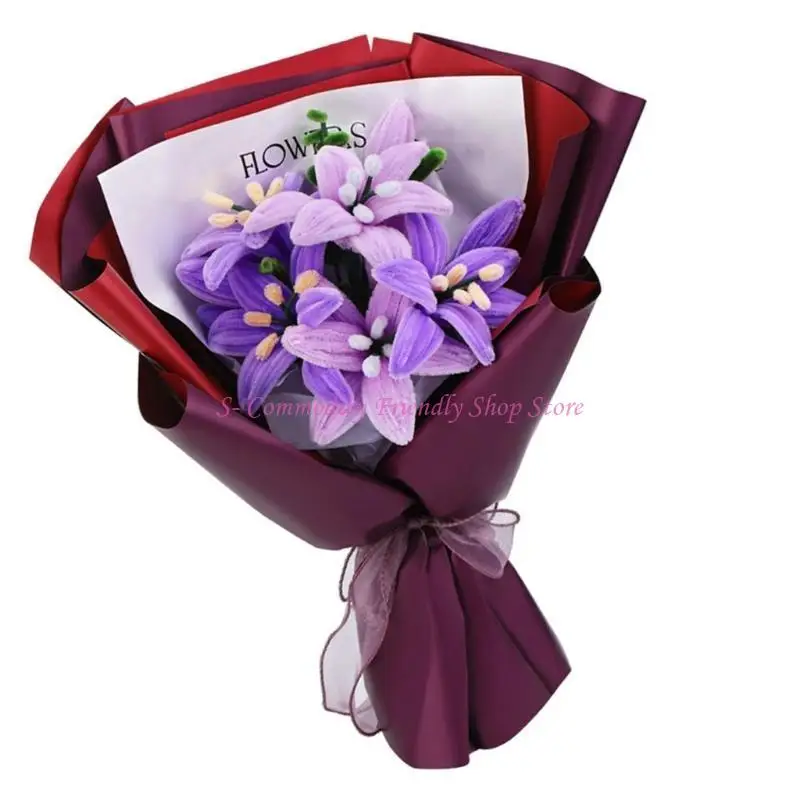 85ae DIY زهرة مجموعات باقة كاملة الأنابيب المنظفات الحرف الحرف الولادة هدية عيد الشكر #2