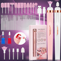 LINMANDA Electric Nail Drills with LED Light Professional Pedicure Tools for Feet 4 Speed Cordless Nail Drill Care Hand and Foot
