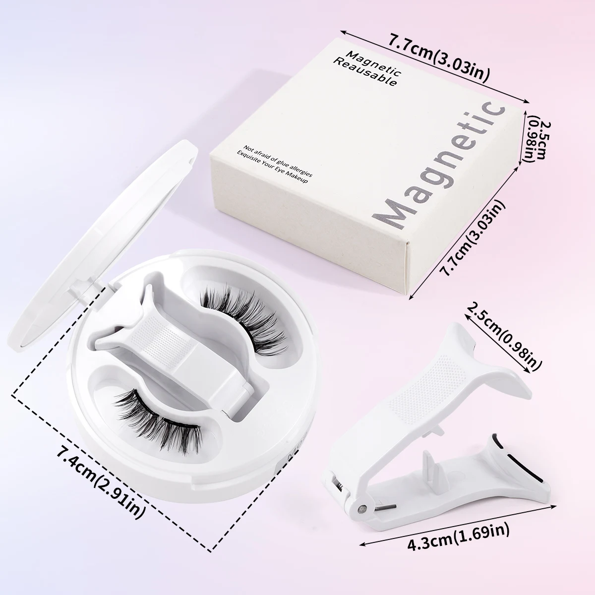 MAGEFY Pestañas magnéticas suaves con aplicador Pestañas de ojos de gato naturales reutilizables sin pegamento Extensión de 6-11 mm Fácil de usar y quitar