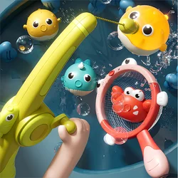 Children's magnetic fishing toys for babies to take a shower, play in the water, catch fish, and experience the fun of fishing