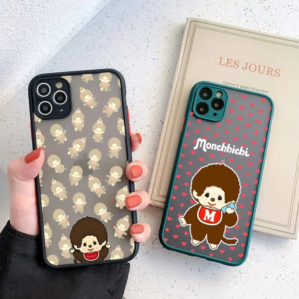 Cute M-monchhichis-s Phone Case For IPhone 16 15 14 11 12 13 Pro Max Plus 12 XS Max Back Cover Matte Case