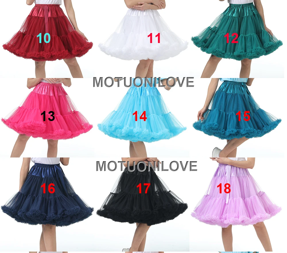 Jupe tutu gonflée au genou pour femme, crinoline vintage des années 50, lolita cosplay, jupon princesse, soirée séparés ante de ballet, 55cm, 21.65 po