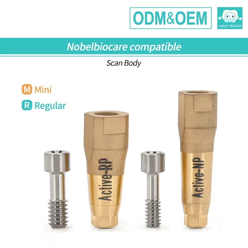 1 Set Nobel/Nobe Scan Body, Intraoral Scan Body, Dental Implant 3D Analog, Digital Analog with Database
