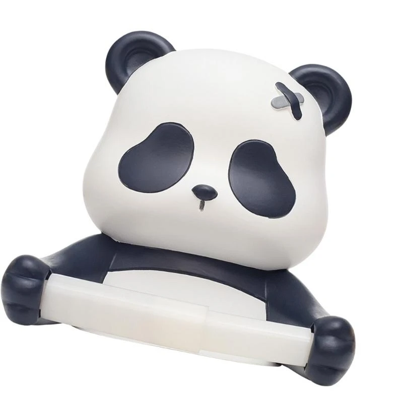 

Resin Panda Toilet Roll Holder Tissue Holder for Easy Installation in Bathroom LX0C