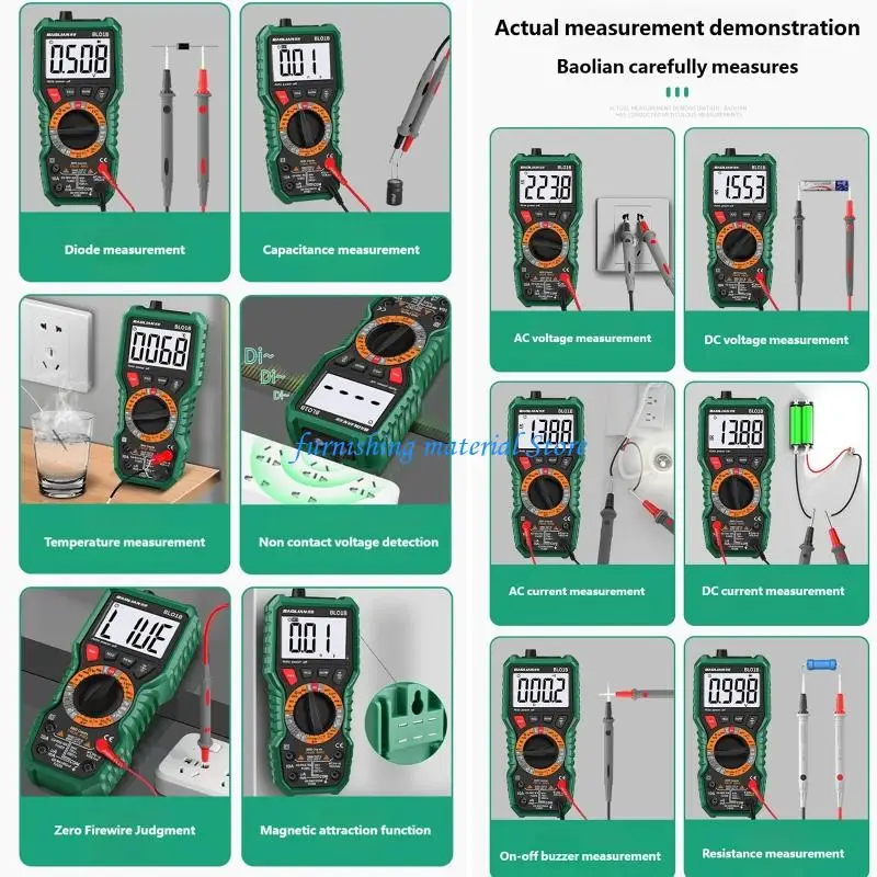 Y5GD High Precisions Anti Burn Digital Multimeter Tester Featuring ABS Housing