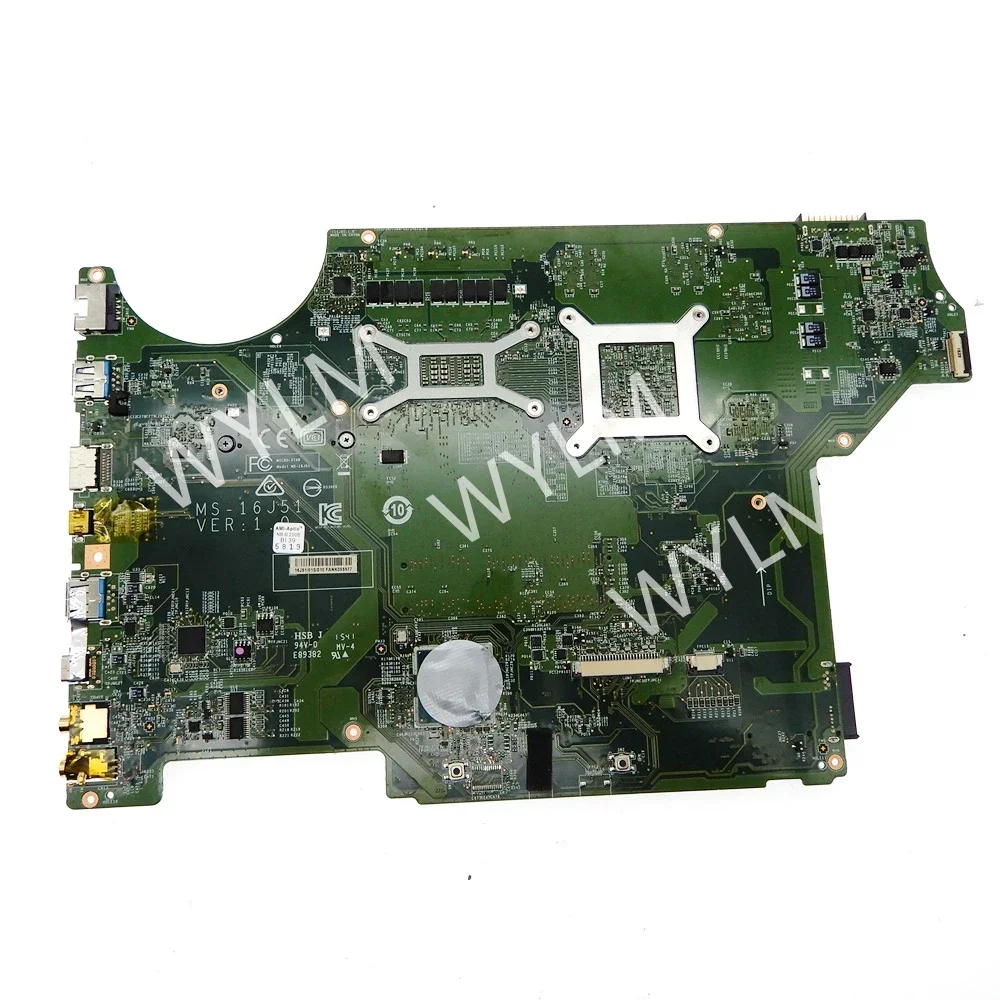 MS-16J51 Laptop Motherboard For MSI MS-16J5 GL62 GE62 GE72 PE70 Notebook Mainboard  with i7-6700HQ CPU GTX960M-V2G GPU