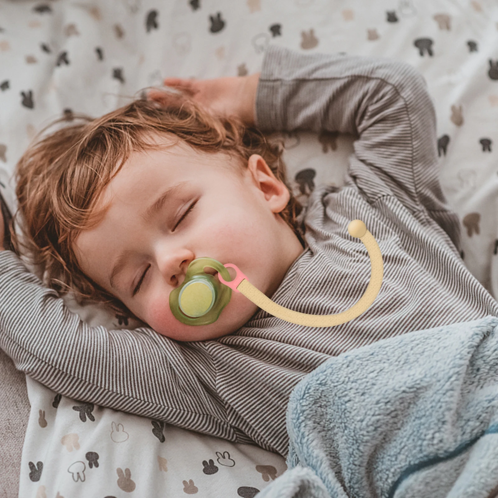

12pcs Pacifier Clips Set Dummy Adapter Silicone Rings Bulk Holder Connector Accessories Safe Durable Easy Clean