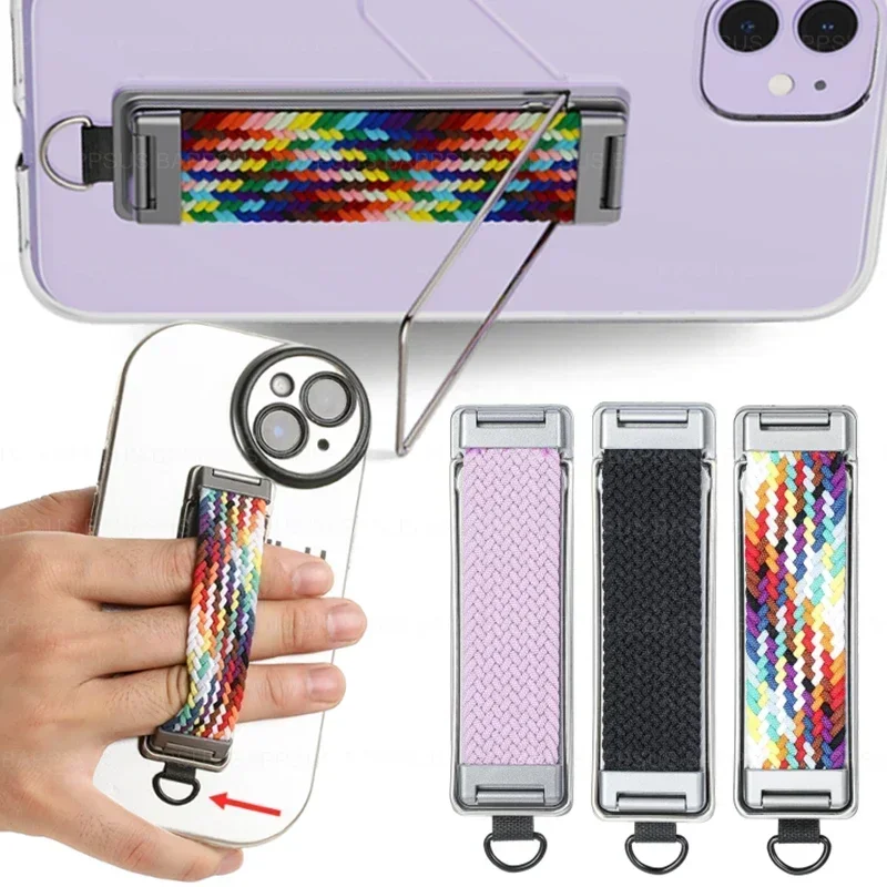 

Creative Elastic Finger Grip Ring Band Mobile Phone Holder Metal Desk Lazy Bracket Stand Portable CellPhone Tab For Lanyard 2025