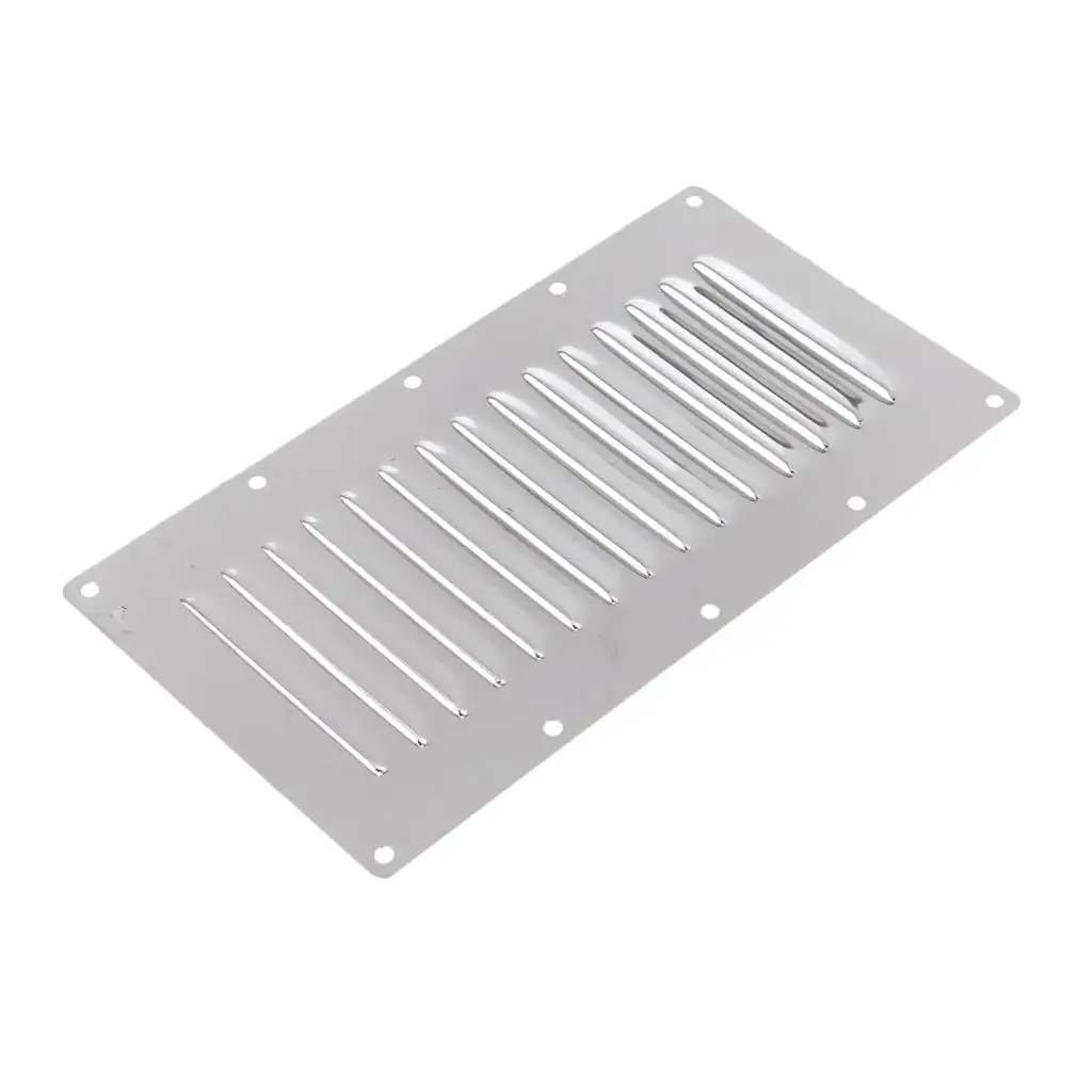 Air Vent Vertical Boat Louvered Vent Marine Stainless Steel Vent With Ten 4mm mounting holes 228mmx127mm Vehicle Accessories