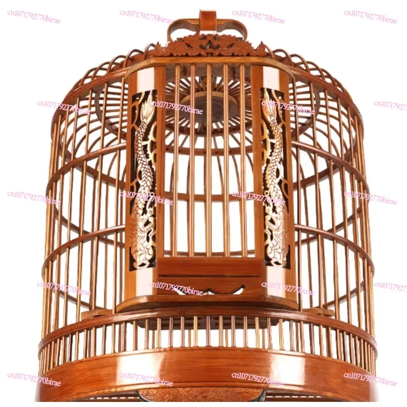 

Birdcage Old Bamboo Full Set of Boutique Bamboo Large Hand Hollow Carving