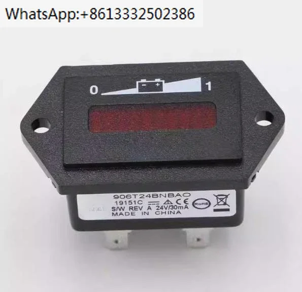 

Genuine 906 906T24BNBAO 24V Battery Gauge Indicator Hour Meter for Electric Forklift Stacker Paller Truck Golf