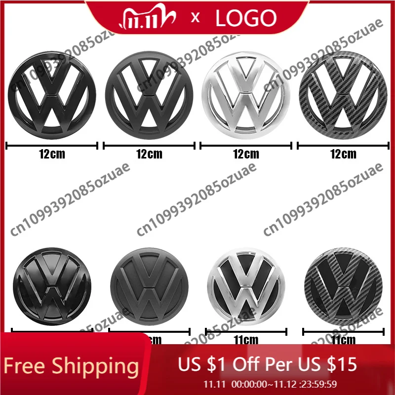 

For Volkswagen Polo 2011-2013 6R0853600A 35D853630 Auto Replacement Accessory 1Pc 3D ABS Car Front Logo Grille Badge Trunk Badge