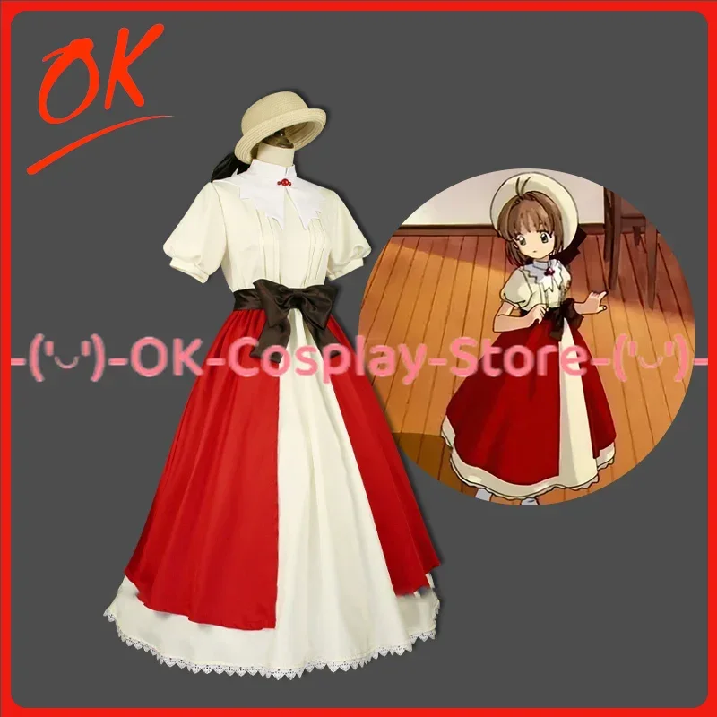 

[На заказ] Аниме Card Captor Sakura Косплей Костюм Сакура Платье для пикника Костюм Хэллоуин Карнавальная форма Женская одежда для ролевых игр