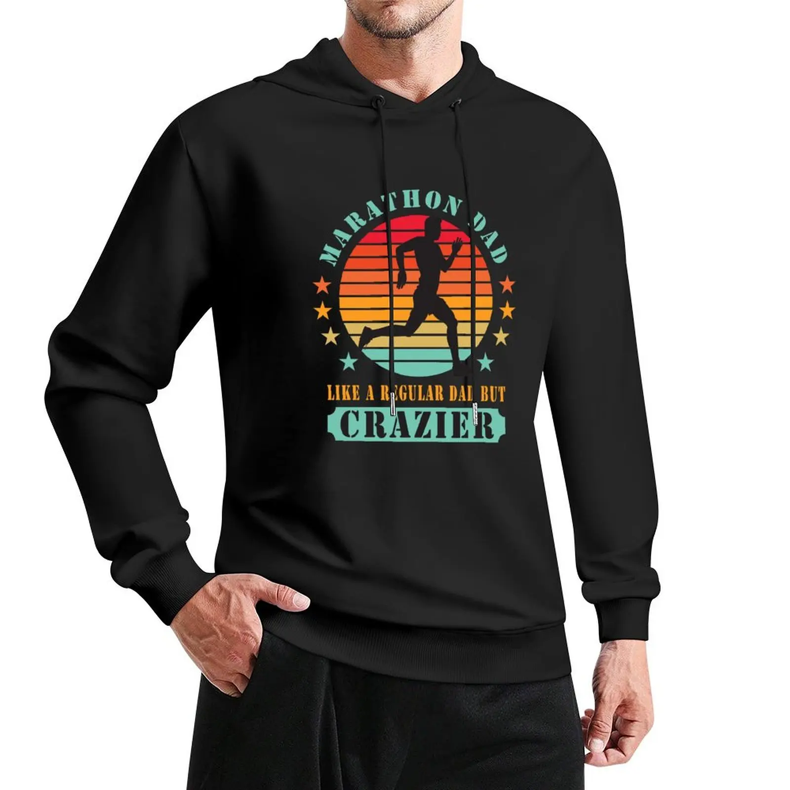 

Marathon Dad Like A Regular Dad But Crazier Pullover Hoodie men's clothes hoodies and sweatshirts new