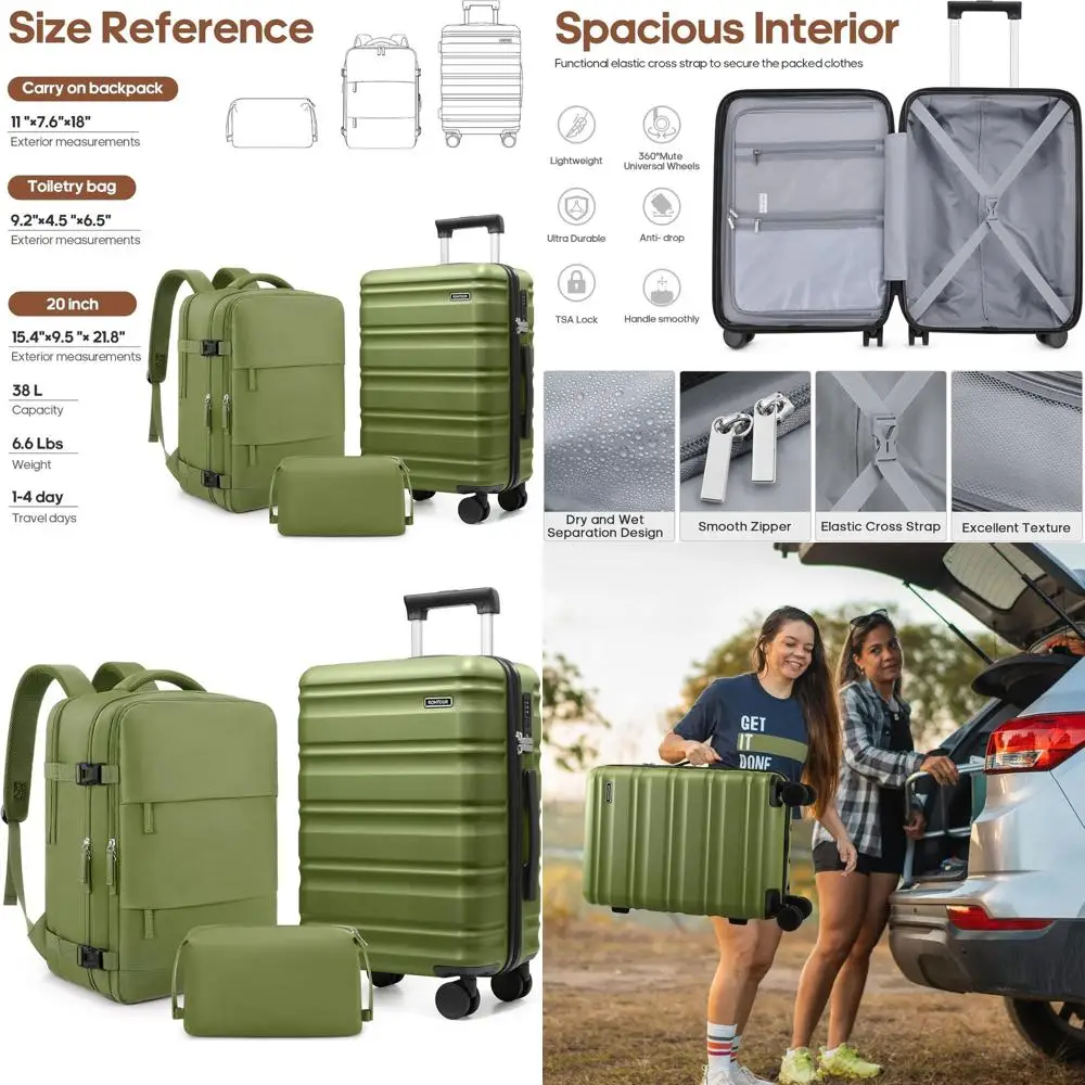 

Расширяемый чемодан-спиннер с замком TSA, твердым корпусом и внутренней отделкой на полностью подкладке — одобрено авиакомпанией