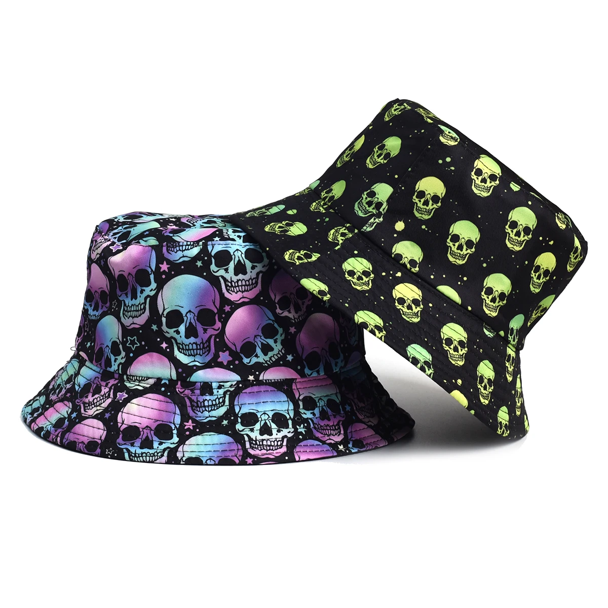 

New Summer Graffiti Bucket Hat for Women Men Skull Floral Outdoor Foldable Bob Fisherman Hat Girls Gorros Panama Sun Hat