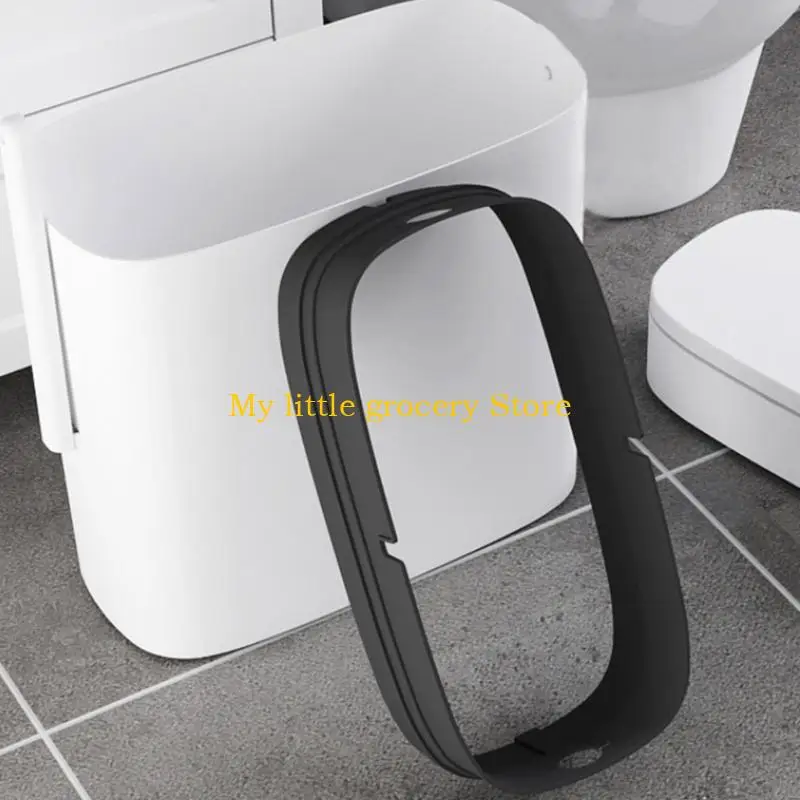 

Мусорное ведро для ванной 14 л с держателем для туалетной щетки, прочное и водонепроницаемое, для повседневного использования